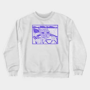 Cool cat, cruising in purple Crewneck Sweatshirt